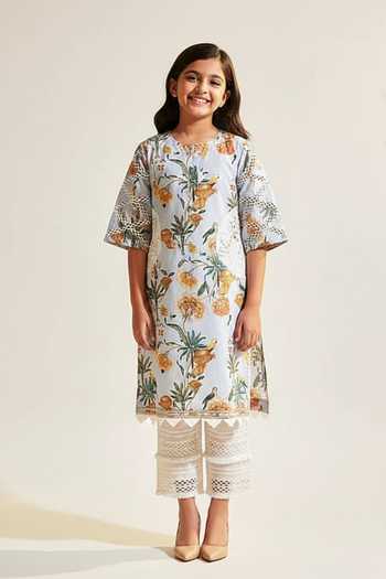 Sage Saga Soha Floral Print Kurta For Kids