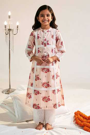 Sage Saga Ruhi Floral Pattern Kurta For Kids