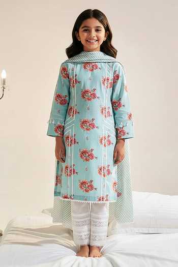 Sage Saga Ruhi Floral Print Kurta For Kids