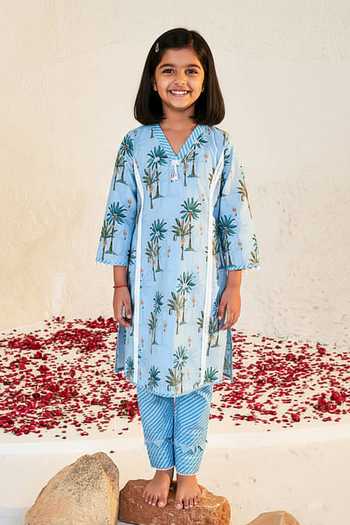 Sage Saga Pihu Tree Print Tunic For Kids