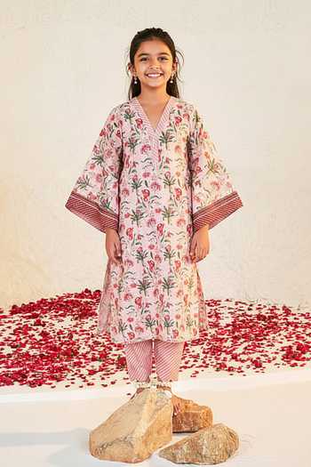 Sage Saga Mahgul Floral Print Kurta For Kids