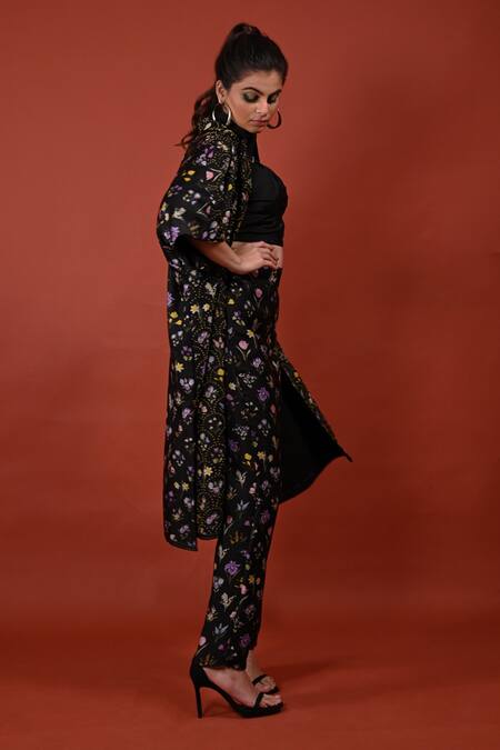 Buy Rimi Nayak Black Modal, Cotton Assorted Floral Print Pant Online at Aza Fashions Buy_Rimi Nayak_Black Modal, Cotton Assorted Floral Print Pant _Online_at_Aza_Fashions