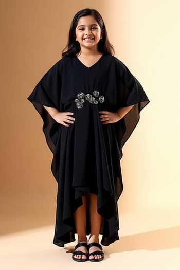 Aakaar X AZA Embellished High-Low Dress For Kids