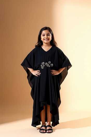 Aakaar X AZA Embellished High-Low Dress For Kids