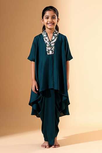 Aakaar X AZA Coin Embellished Skirt Set For Kids