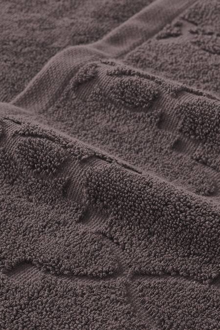 Houmn_Brown 100% Cotton Weaves Form Towel Set_Online_at_Aza_Fashions