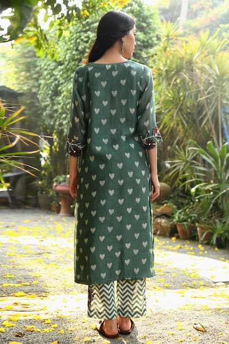 Rekha Agra Handloom Chanderi Kurta Set 