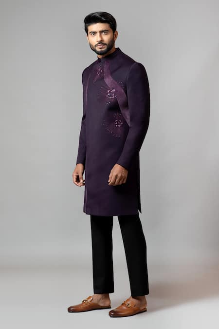 Paarsh Overlap Sherwani & Pant Set 