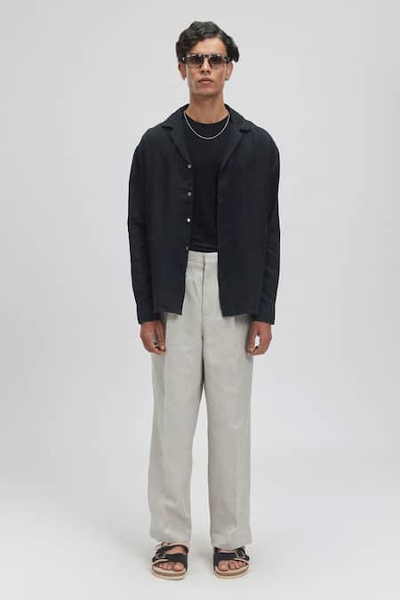 Terra Luna Pegasus Linen Camp Collar Shirt 