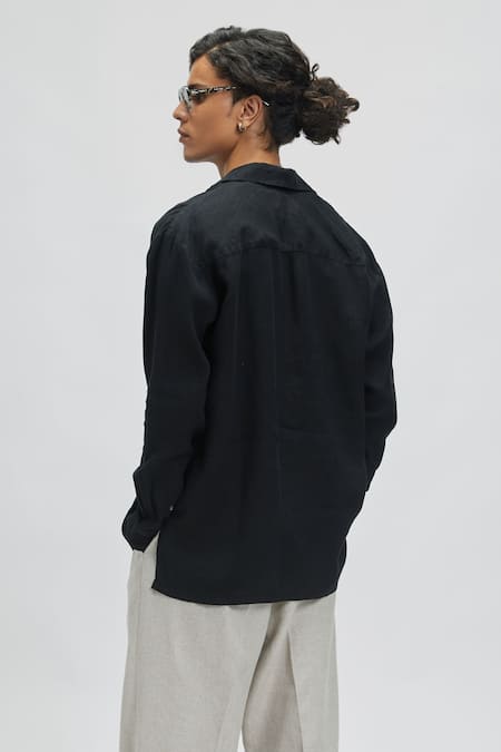 Terra Luna Pegasus Linen Camp Collar Shirt 