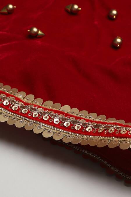 Byb Premium Red , Satin Pearls, Sequins Embellished Peplum Top With Pant at Aza Fashions Byb Premium_Red , Satin Pearls, Sequins Embellished Peplum Top With Pant_at_Aza_Fashions