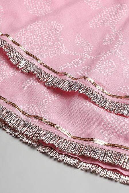 Shop_Byb Premium_Pink Rayon Printed Floral Tie-up Top Sharara Set _Online_at_Aza_Fashions