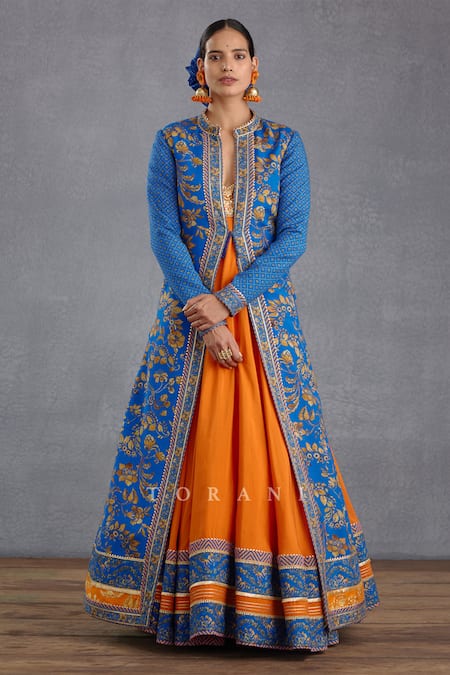 Torani Rang Palaash Raabia Anarkali With Jacket 