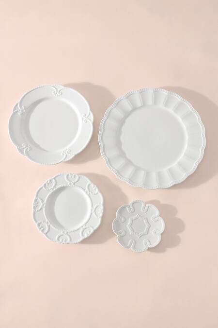 Table Manners_White Bone China Magic Of Classic Dinner Set_at_Aza_Fashions