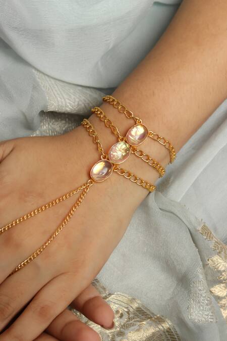 Ishhaara Multi Color Stones Embellished Bracelet at Aza Fashions Ishhaara_Multi Color Stones Embellished Bracelet _at_Aza_Fashions