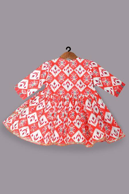 Buy Pankhuri By Priyanka Red Cotton Gota Patti Patola Print Kurta Gharara Set Online at Aza Fashions Buy_Pankhuri By Priyanka_Red Cotton Gota Patti Patola Print Kurta Gharara Set _Online_at_Aza_Fashions