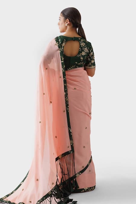 Peach and black combination #halfsaree/#Lehengas | Half saree designs, Half  saree, Saree designs