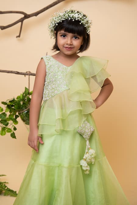 Rkt 591 Printed Baby Organza Kids Designer Lehenga Choli Collection Catalog