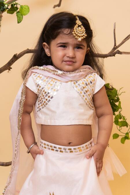 Buy Lil Angels Pink Organza, Silk Embroidery Lehenga Set Online at Aza Fashions Buy_Lil Angels_Pink Organza, Silk Embroidery Lehenga Set _Online_at_Aza_Fashions