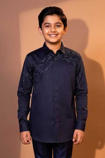 YOSEBA Geode Cutdana & Chid Embroidered Shirt For Kids