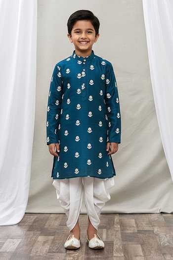 Rng Safawala Thread & Mirror Work Kurta Set For Kids