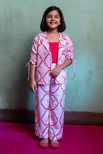 Amrood Floral Jaal Pattern Shirt For Kids