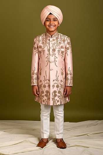 Chatenya Mittal Floral Garden Sherwani Set For Kids