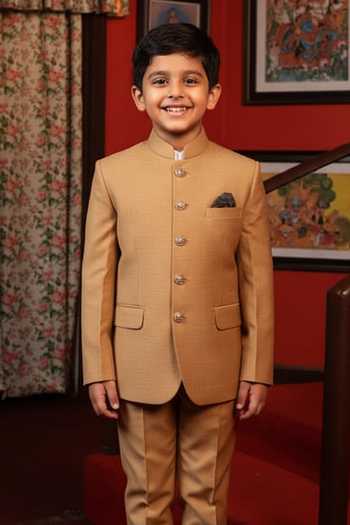 Design O Stitch Embellished Bandhgala Set For Kids For Kids