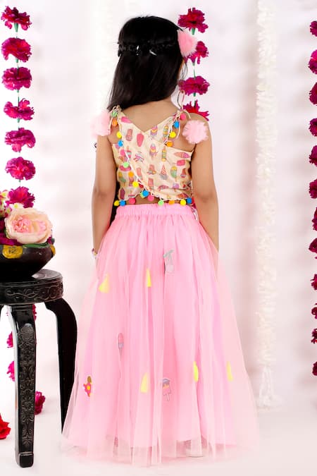 Bloomers By Amrita M Patchwork Lehenga Set 