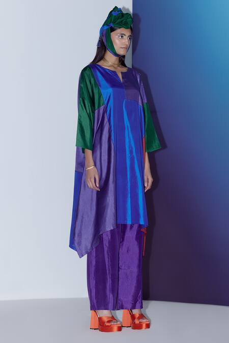 Febo6 Purple Silk Embroidery Wide Legged Pant Online at Aza Fashions Febo6_Purple Silk Embroidery Wide Legged Pant _Online_at_Aza_Fashions