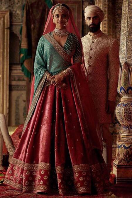 Sabyasachi Hot Pink Lehenga With Heavy Zari/Sequins Work