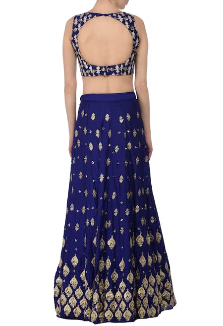 Astha Narang Silk Embroidered Lehenga Set 