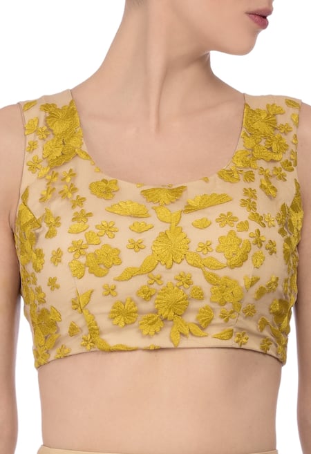 Buy Astha Narang Beige Embroidered Lehenga Set Online at Aza Fashions Buy_Astha Narang_Beige Embroidered Lehenga Set _Online_at_Aza_Fashions