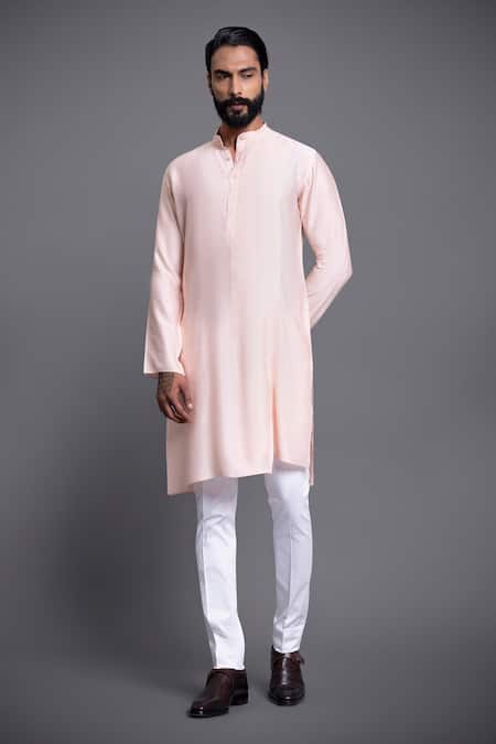 Shop Raghavendra Rathore Jodhpur Pink Bundi Linen , Kurta And Jodhpuri Breeches Cotton & Set at Aza Fashions Shop_Raghavendra Rathore Jodhpur_Pink Bundi Linen , Kurta And Jodhpuri Breeches Cotton & Set_at_Aza_Fashions