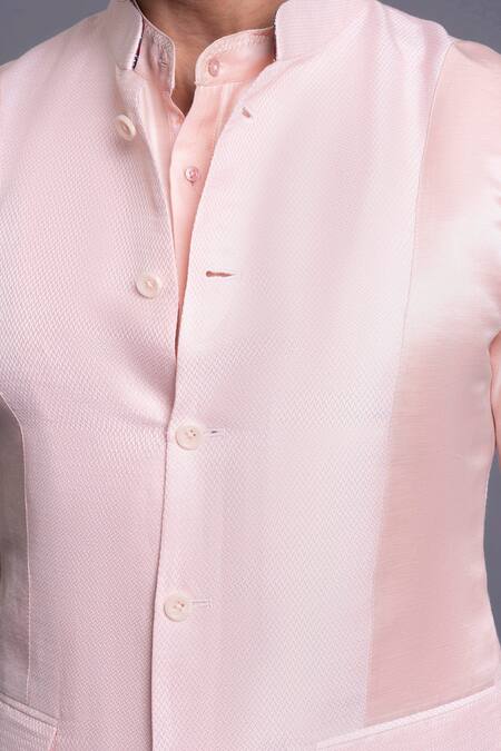 Buy Raghavendra Rathore Jodhpur Pink Bundi Linen , Kurta And Jodhpuri Breeches Cotton & Set Online at Aza Fashions Buy_Raghavendra Rathore Jodhpur_Pink Bundi Linen , Kurta And Jodhpuri Breeches Cotton & Set_Online_at_Aza_Fashions