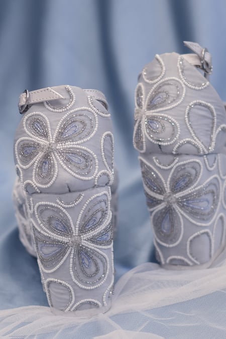 Shop Around Always Purple Embroidery Isabelle Platform Wedges at Aza Fashions Shop_Around Always_Purple Embroidery Isabelle Platform Wedges _at_Aza_Fashions