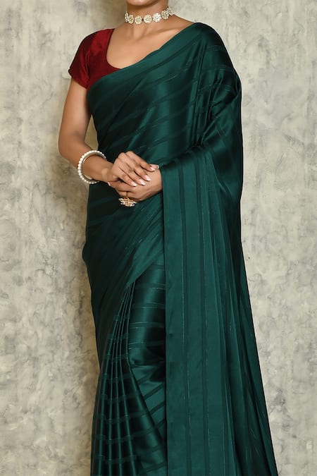 Buy Dark Green Saree Online-Shop Best Offers Now