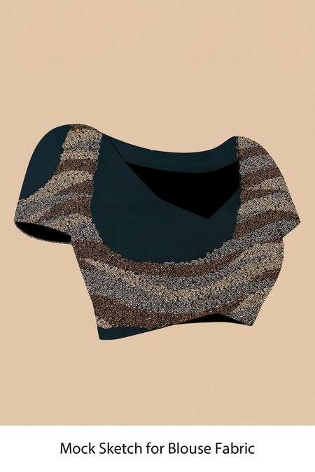 Two Sisters By Gyans Blue Georgette Wave Pattern Embroidered Saree With Unstitched Blouse Fabric Online at Aza Fashions Two Sisters By Gyans_Blue Georgette Wave Pattern Embroidered Saree With Unstitched Blouse Fabric _Online_at_Aza_Fashions