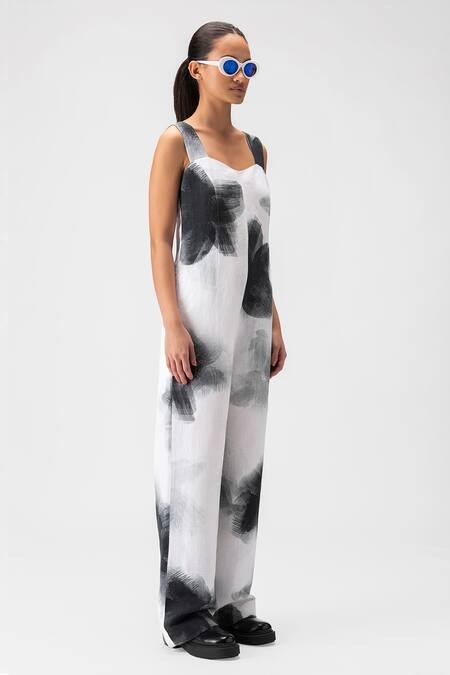 Shop Genes Lecoanet Hemant White Hemp Sequins Sweetheart Neck Ombre Floral Jumpsuit Online at Aza Fashions Shop_Genes Lecoanet Hemant_White Hemp Sequins Sweetheart Neck Ombre Floral Jumpsuit_Online_at_Aza_Fashions