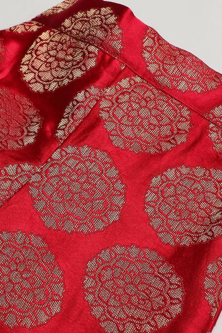 Buy Byb Premium Red , Satin Pearls, Sequins Embellished Peplum Top With Pant Buy_Byb Premium_Red , Satin Pearls, Sequins Embellished Peplum Top With Pant