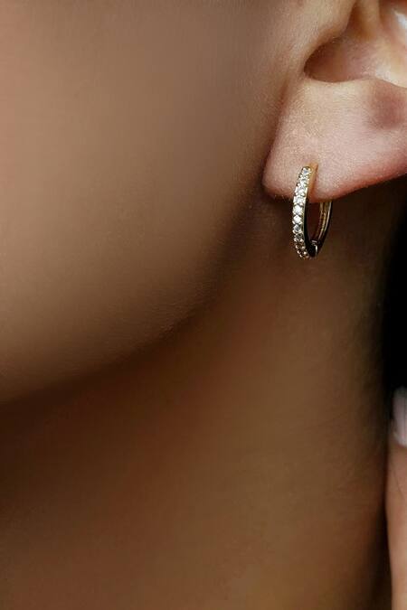 The Jewel Factor_Multi Color Crystals And Bead Embellished Hoops_at_Aza_Fashions