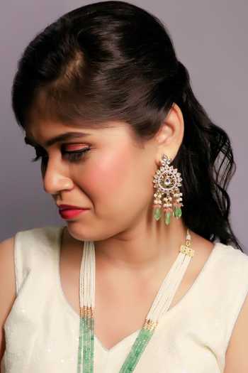 Shop_Ishhaara_Multi Color Pearls Layered Necklace Set_Online_at_Aza_Fashions