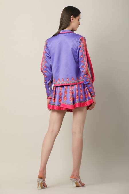 Limerick By Abirr N' Nanki Multi Color Silk Embroidery Jace Printed Skirt at Aza Fashions Limerick By Abirr N' Nanki_Multi Color Silk Embroidery Jace Printed Skirt _at_Aza_Fashions