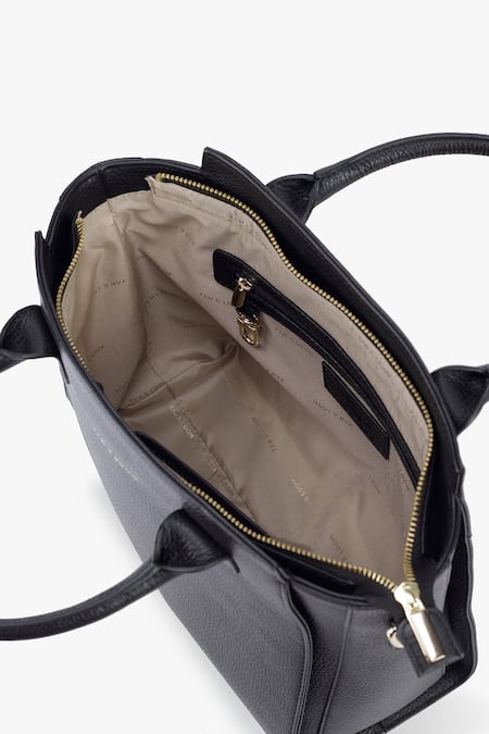 Buy Tan & Loom Black Textured Leather Bag Buy_Tan & Loom_Black Textured Leather Bag