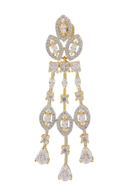 Saga Jewels Multi Color Imitation Diamonds Studded Necklace Set at Aza Fashions Saga Jewels_Multi Color Imitation Diamonds Studded Necklace Set_at_Aza_Fashions