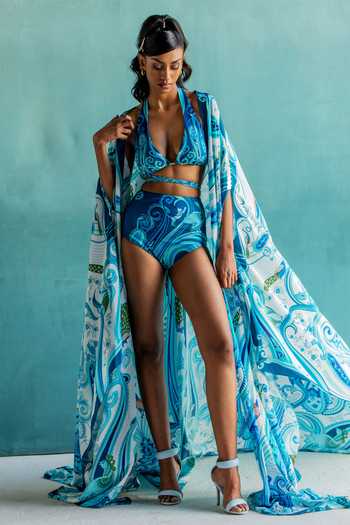 Shop_Limerick By Abirr N' Nanki_Multi Color Jane Floral Pattern Cape _Online_at_Aza_Fashions