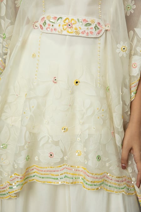 Buy I Am Design Ivory Chiffon, Silk Organza French Vanilla Palazzo And Embroidered Kaftan Set Online at Aza Fashions Buy_I Am Design_Ivory Chiffon, Silk Organza French Vanilla Palazzo And Embroidered Kaftan Set _Online_at_Aza_Fashions