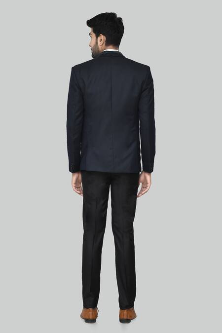 Shop_Arihant Rai Sinha_Green Terrycloth, Rayon, Cotton Shawl Lapel Suit Set _at_Aza_Fashions