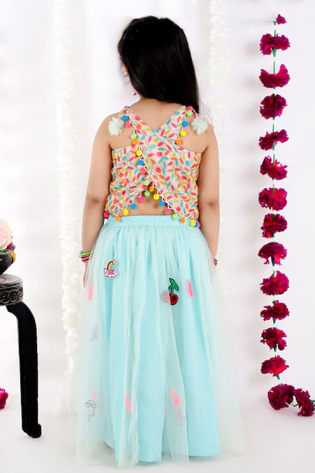 Bloomers By Amrita M Patchwork Lehenga Set 