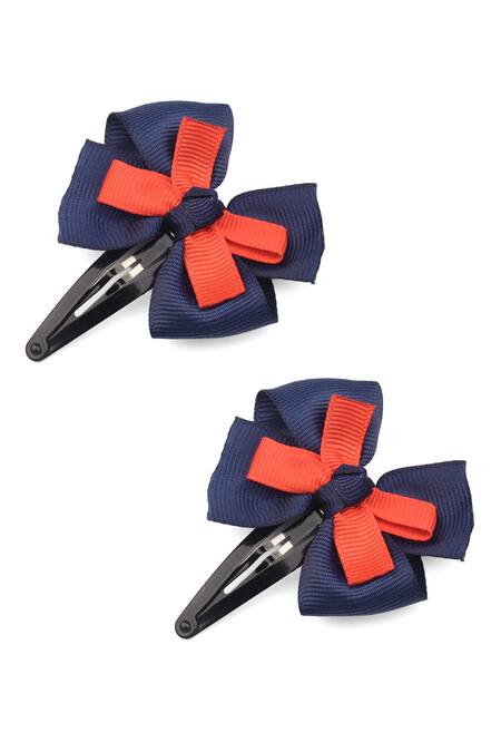 Shop Ribbon Candy Red Cotton Floral Print Dress With Hairpins Online at Aza Fashions Shop_Ribbon Candy_Red Cotton Floral Print Dress With Hairpins_Online_at_Aza_Fashions